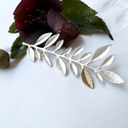 Brooch Olive Branch  - Silver