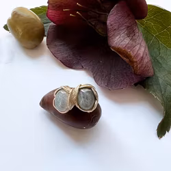 Earrings Mykonos Olive - Bronze/Gold