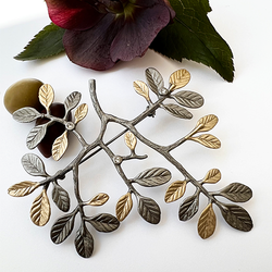 Brosch Hairpin Thessaloniki Olive  - Brons/Guld
