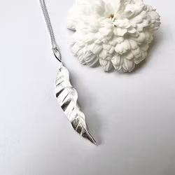 Halsband Thin Leaves - Silver