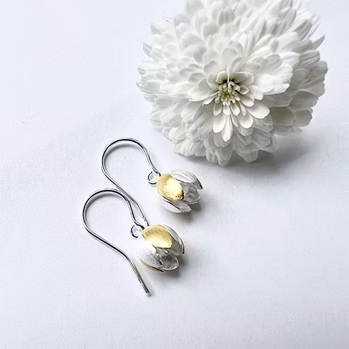 Örhängen Spring Tulip - Silver/Guld
