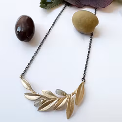 Necklace Olive Twig - Bronze/Gold