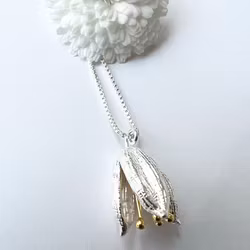 Halsband Snöklocka - Silver/Guld