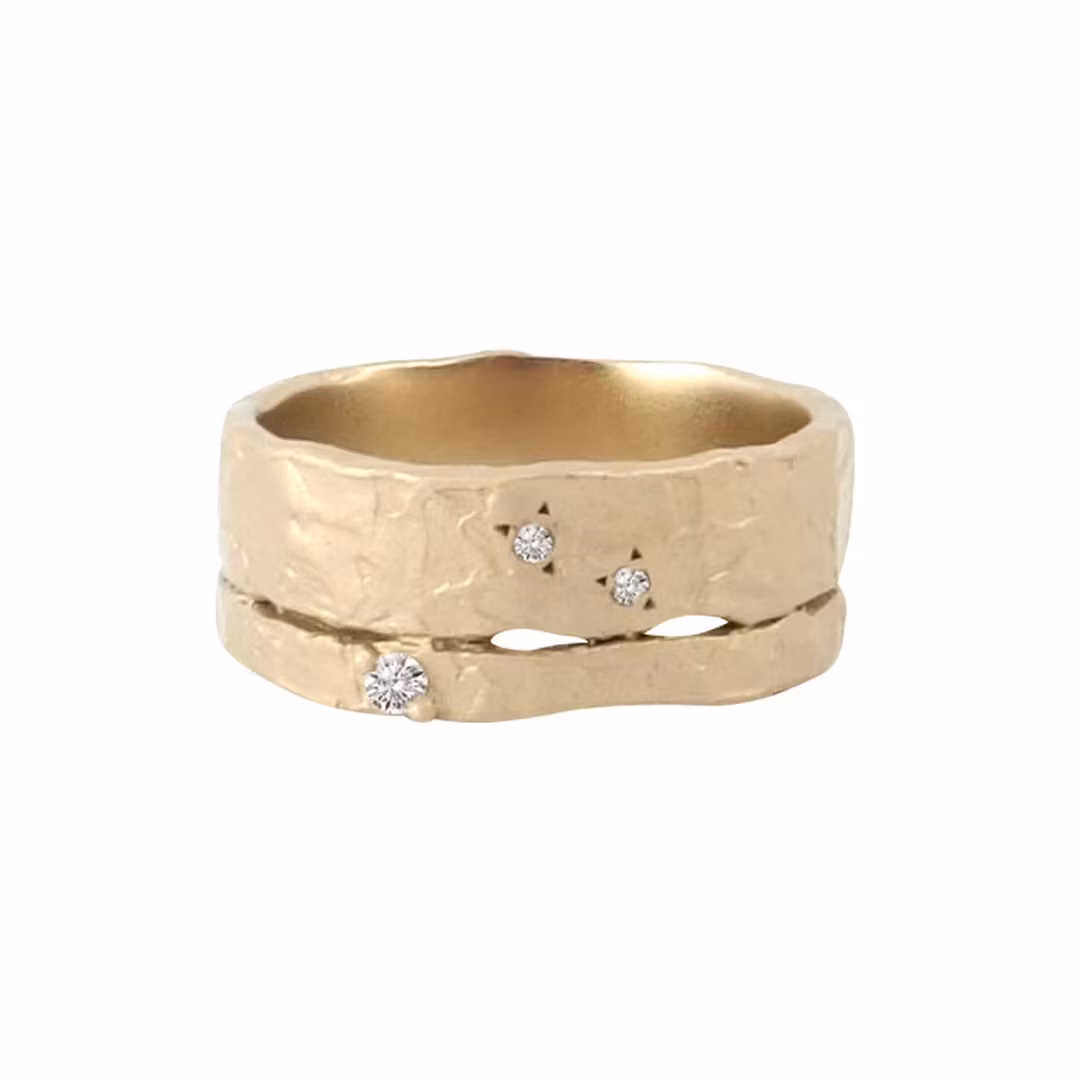 Misty Forest "Horizon" Ring - Förgyllt med 14K Guld