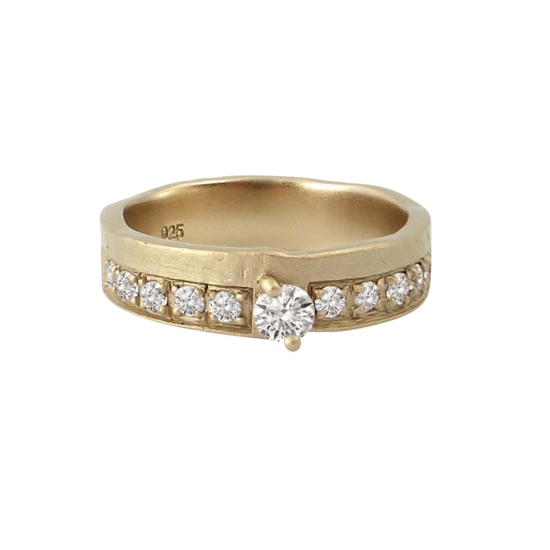 Misty Forest Shadow Ring - 14K Gold