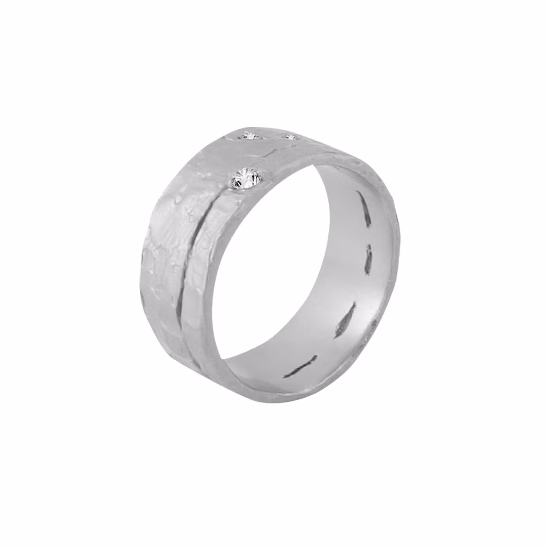 Misty Forest Horizon Ring - Silver