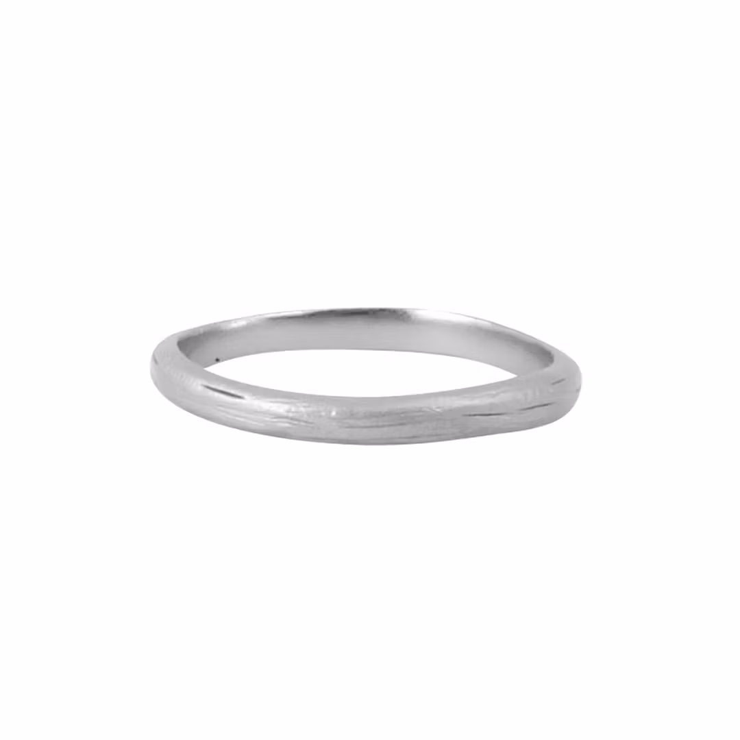 Misty Forest Silk Ring - 18K White Gold with Rhodium