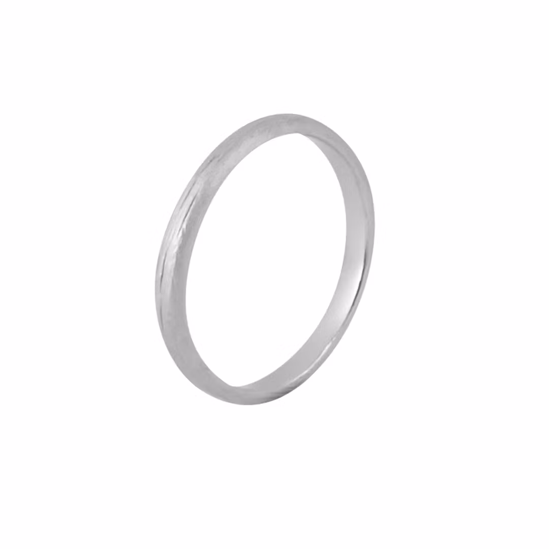 Misty Forest Silk Ring - 18K White Gold with Rhodium