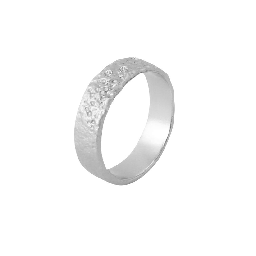 Misty Forest "Fields" Ring - 18K Vitguld med Rhodium