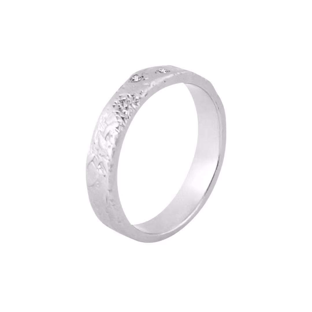 Misty Forest "Twinkle" Ring - 18K Vitguld med Rhodium
