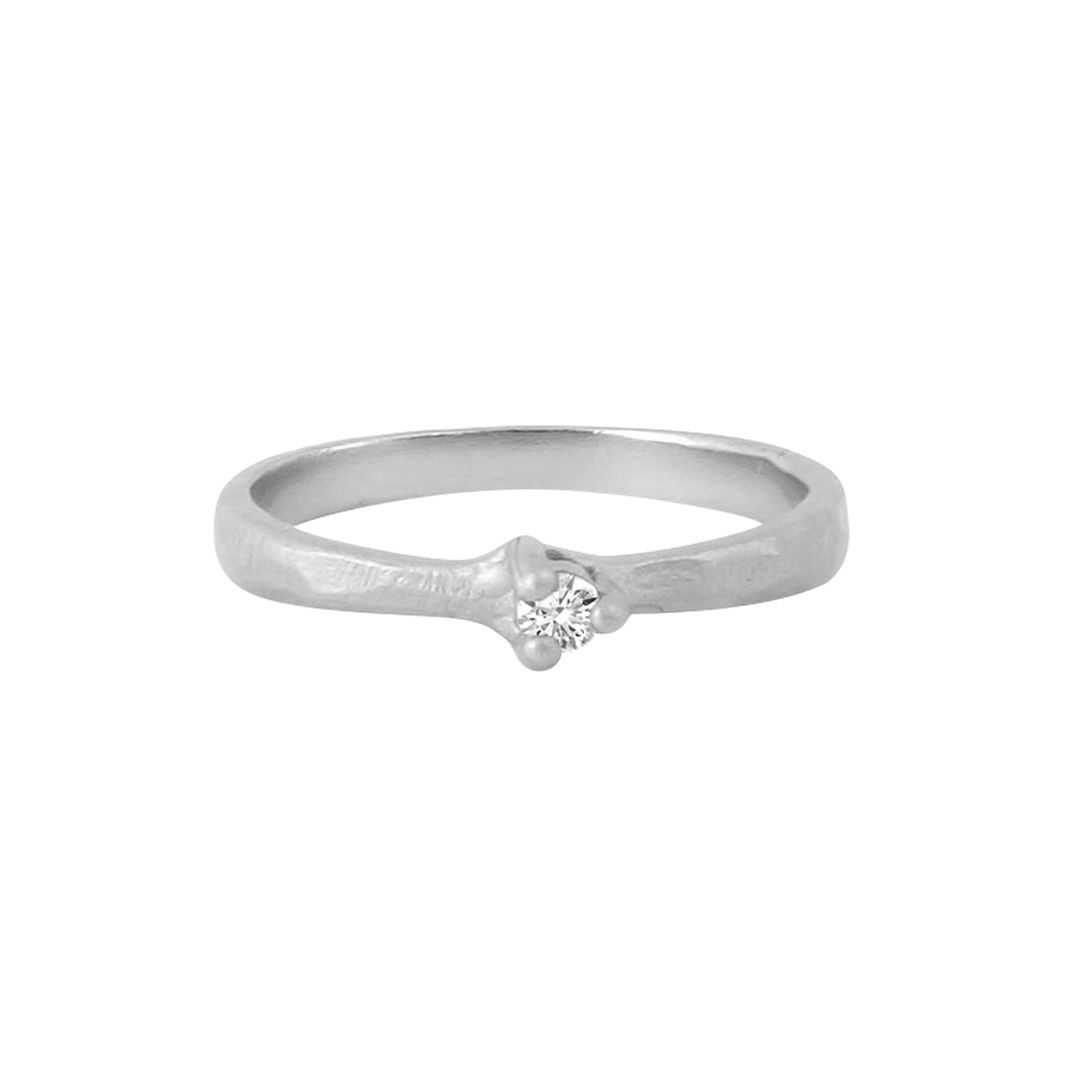 Misty Forest "Twig" Ring - 18K Vitguld med Rhodium
