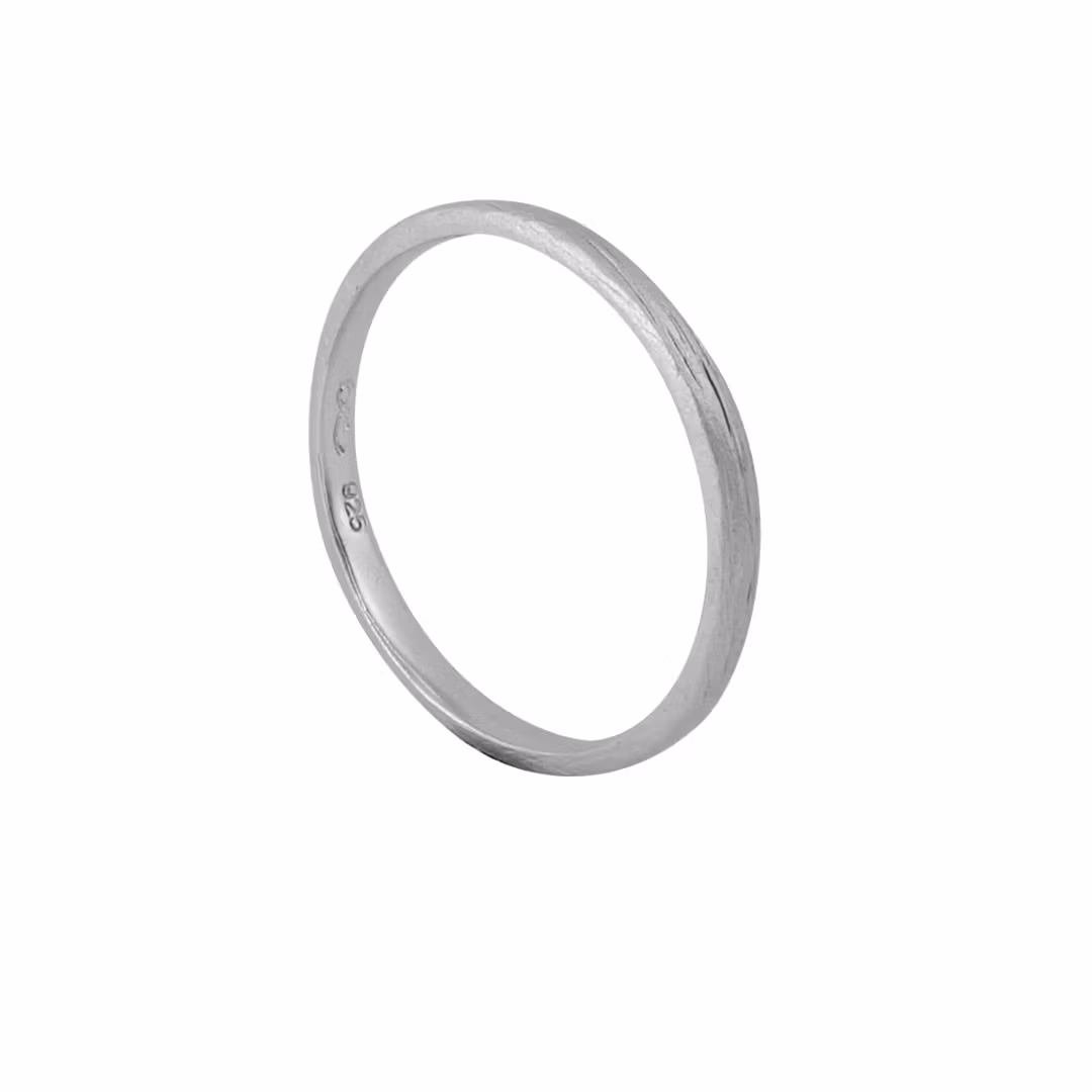 Misty Forest "Mars" Mens Ring - 18K Vitguld med Rhodium