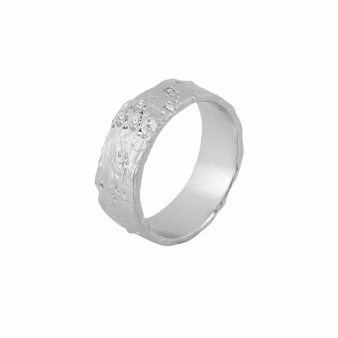Misty Forest "Starshine" Ring - 18K Vitguld med Rhodium