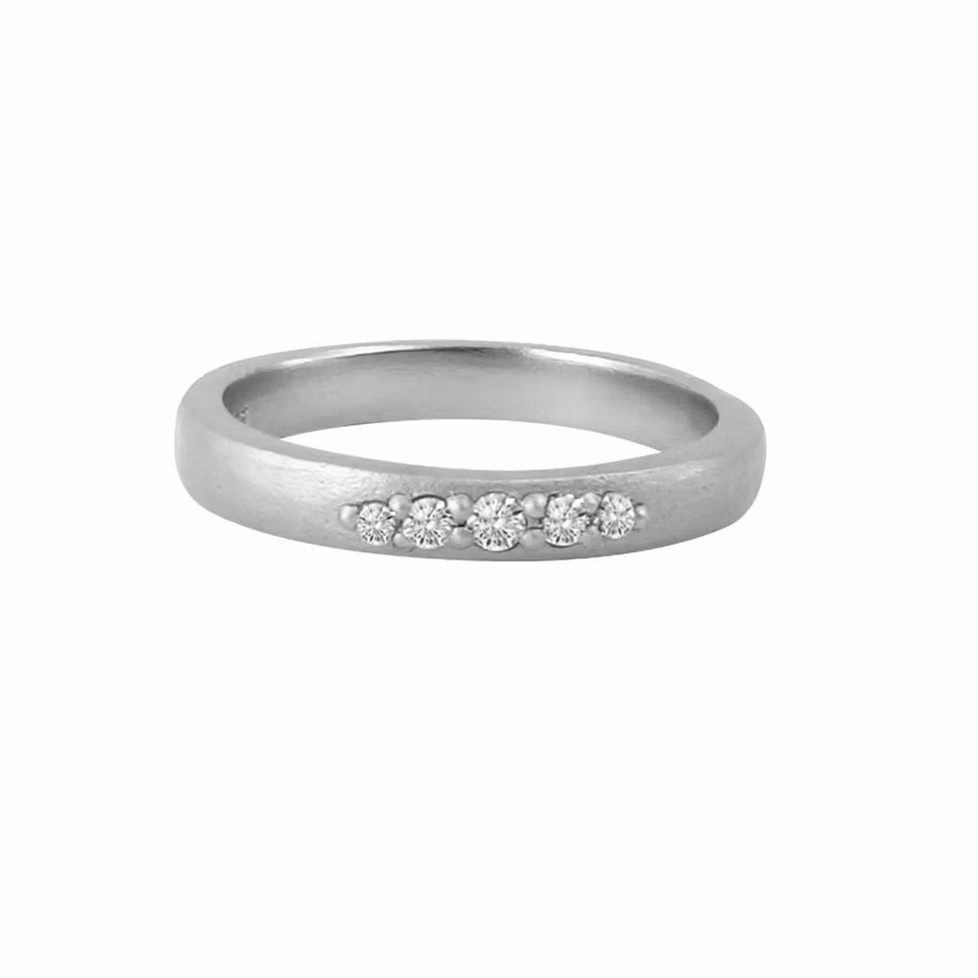 Misty Forest "Water" Ring - 18K Vitguld med Rhodium