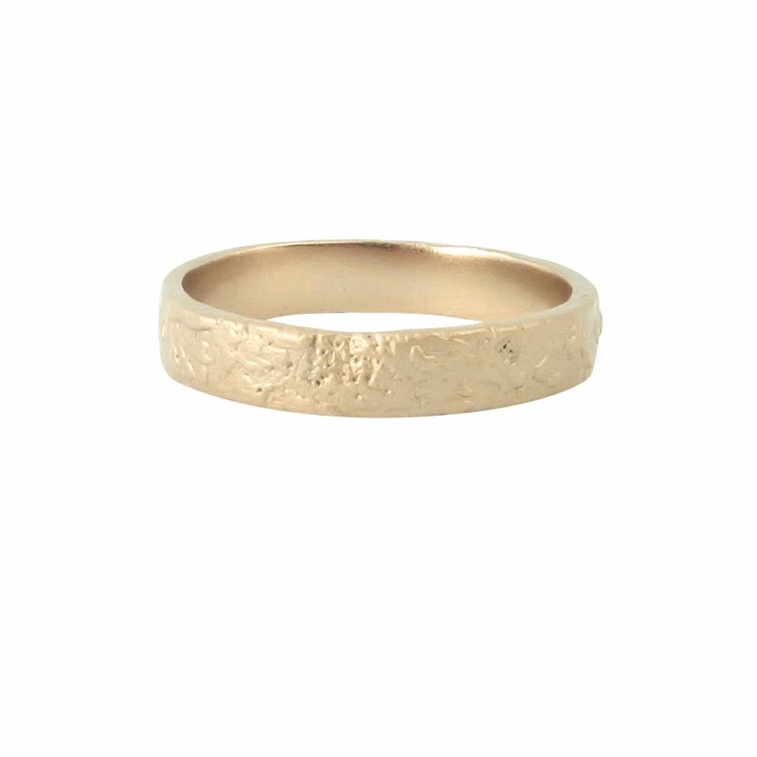 Misty Forest Jules Mens Ring - 18K Natural White Gold