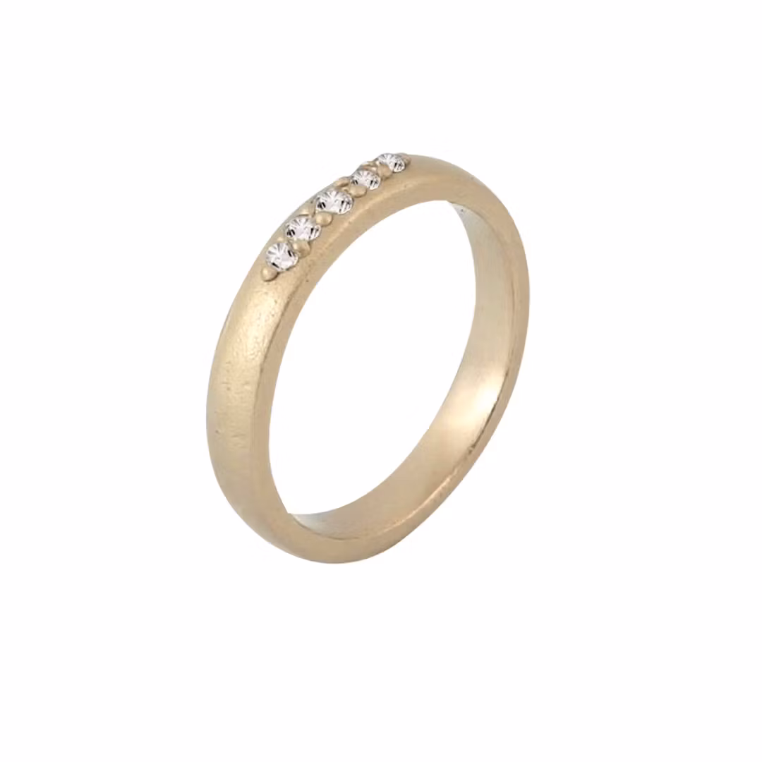 Misty Forest Water Ring - 18K Natural White Gold