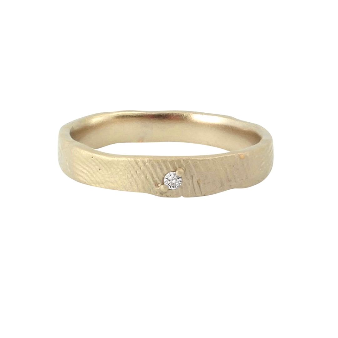 Misty Forest "Fingerprint" Ring - 18K Naturligt Vitguld