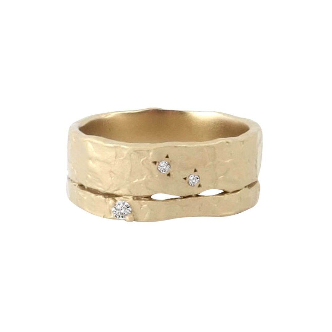 Misty Forest "Horizon" Ring - 18K Naturligt Vitguld