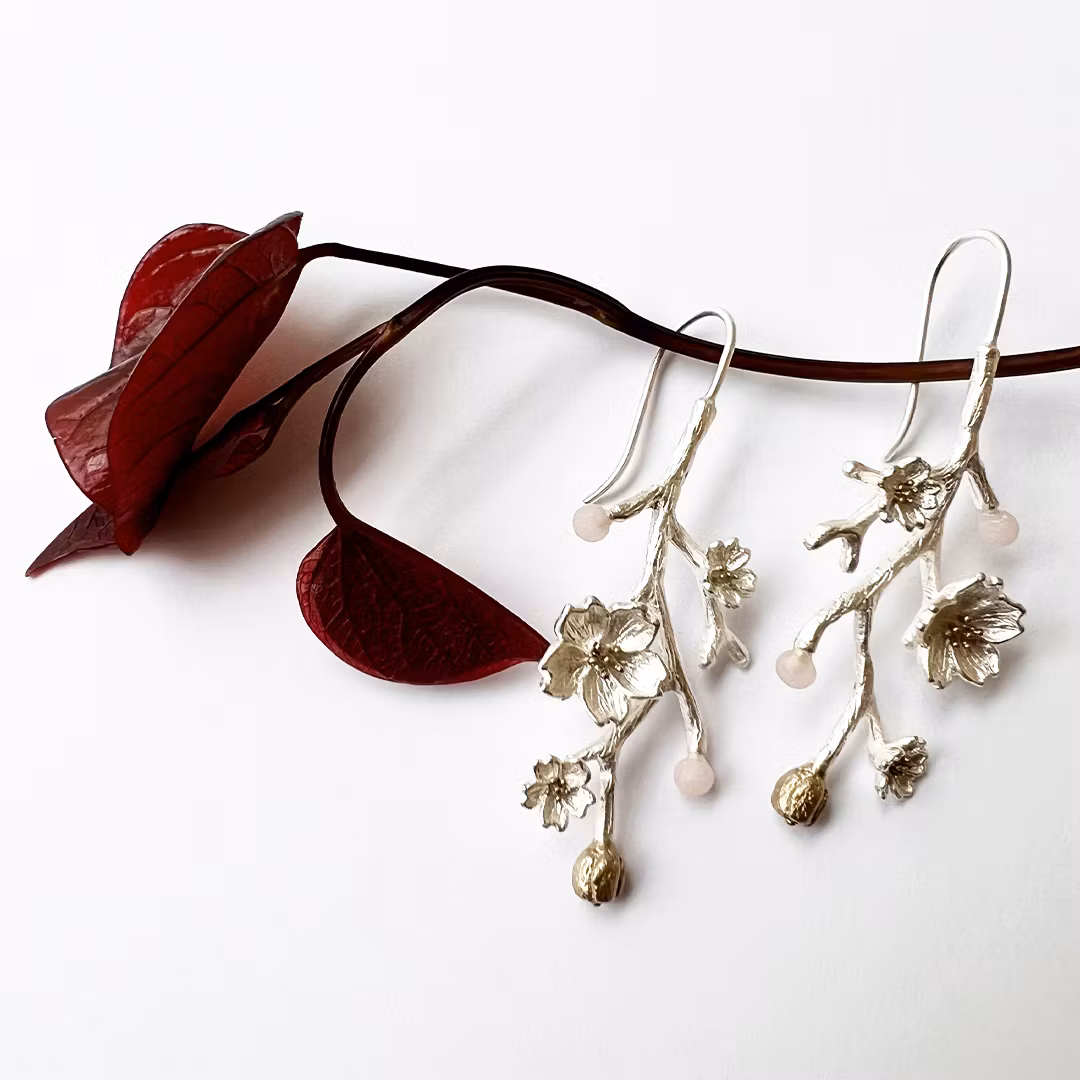 Örhängen Oshima Sakura - Silver