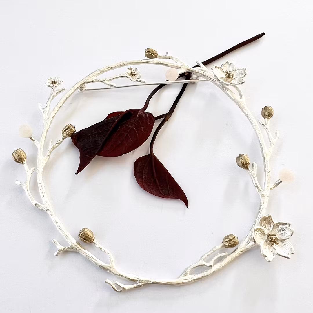 Brooch Hairpin Kanzan Sakura - Silver