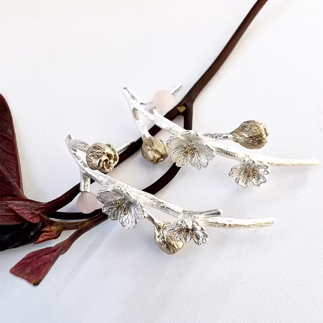 Örhängen Fuyu Sakura - Silver