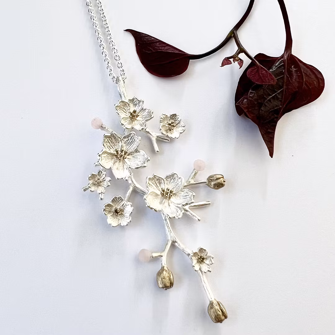 Halsband Kyoto Sakura - Silver
