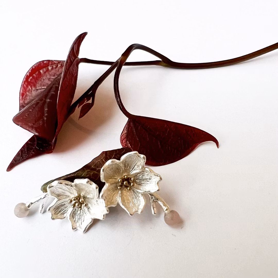 Örhängen Oyama Sakura - Silver