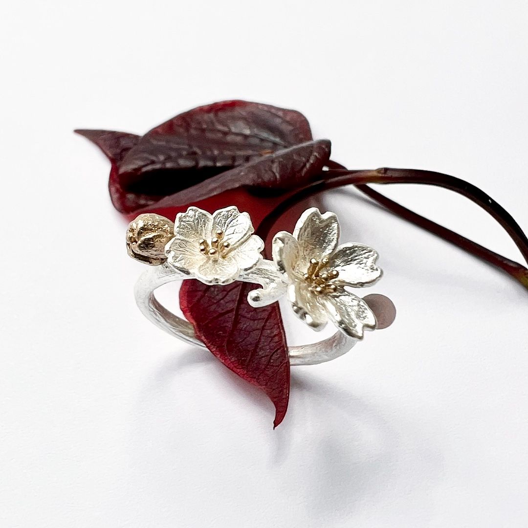Ring Haiku's Sakura - Silver