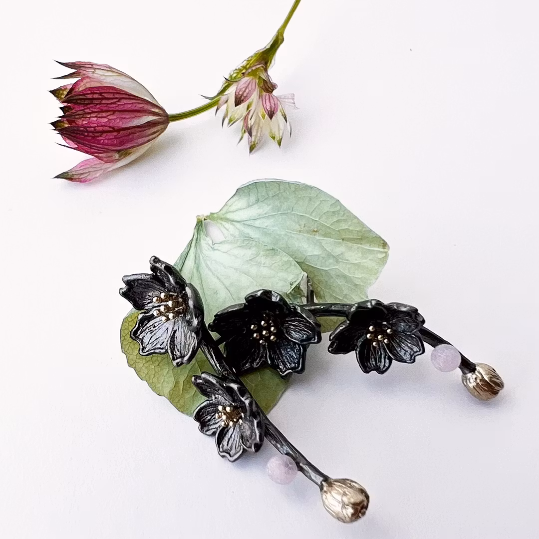Örhängen Kasumi Sakura - Brons/Guld