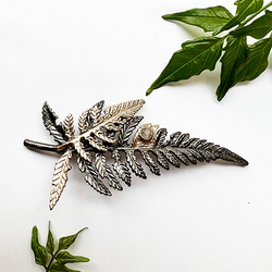 Brosch Hairpin Woodfern - Brons/Guld