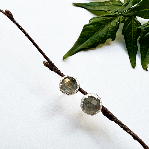 Earrings Silver Frost Fern - Silver