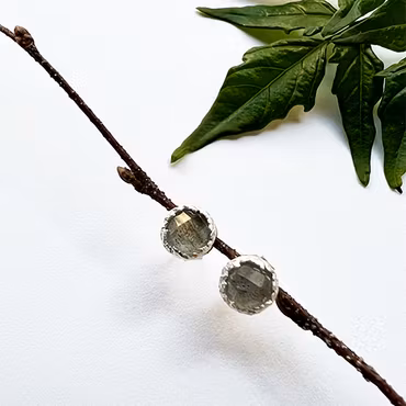 Earrings Silver Frost Fern - Silver