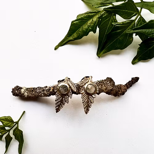 Earrings Nantes Fern - Bronze/Gold