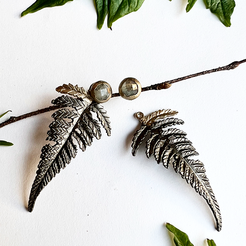Earrings The Lady Fern - Bronze/Gold