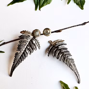 Earrings The Lady Fern - Bronze/Gold
