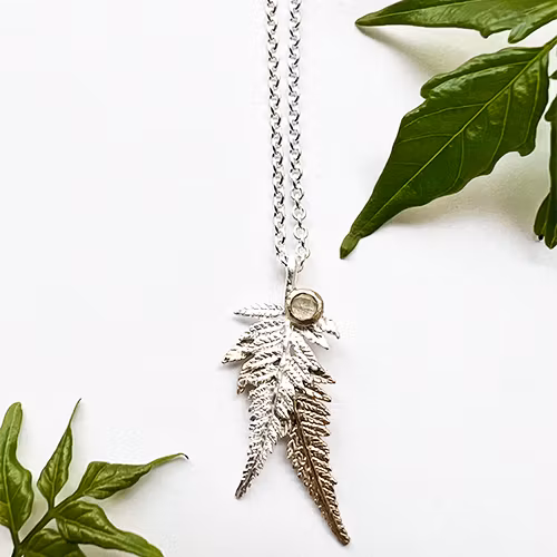 Halsband Japanese Lace Fern - Silver