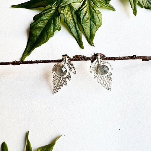 Earrings Nantes Fern - Silver