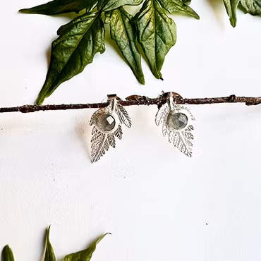Earrings Nantes Fern - Silver