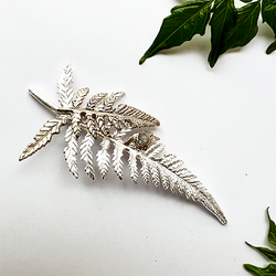 Brosch Hairpin Woodfern - Silver