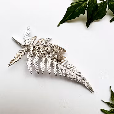 Brooch Hairpin Woodfern - Silver