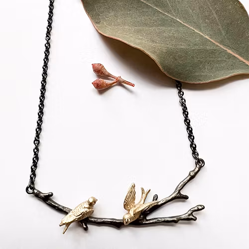 Halsband Faith Swallow - Brons/Guld