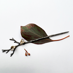 Brosch Hairpin Liberty Swallow - Brons/Guld