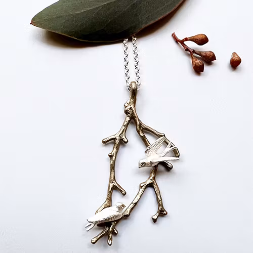 Halsband Peace Swallow - Silver