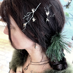 Brosch Hairpin Liberty Swallow - Brons/Guld