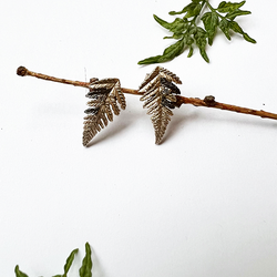 Örhängen Lemon Button Fern - Brons/Guld