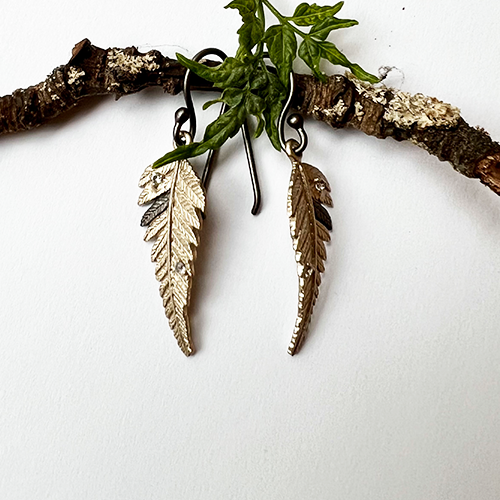 Earrings Royal Fern - Bronze/Gold