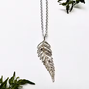 Necklace Autumn Fern - Silver