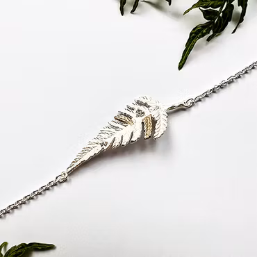 Bracelet Water Clover Fern - Silver