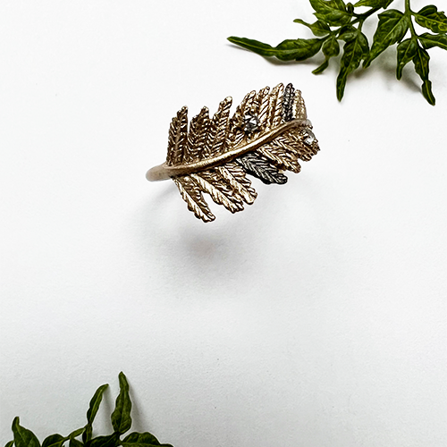 Ring Cinnamon Fern - Bronze/Gold