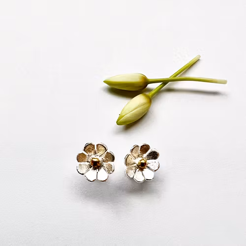 Earrings Petite Rosenskära - Silver/Gold